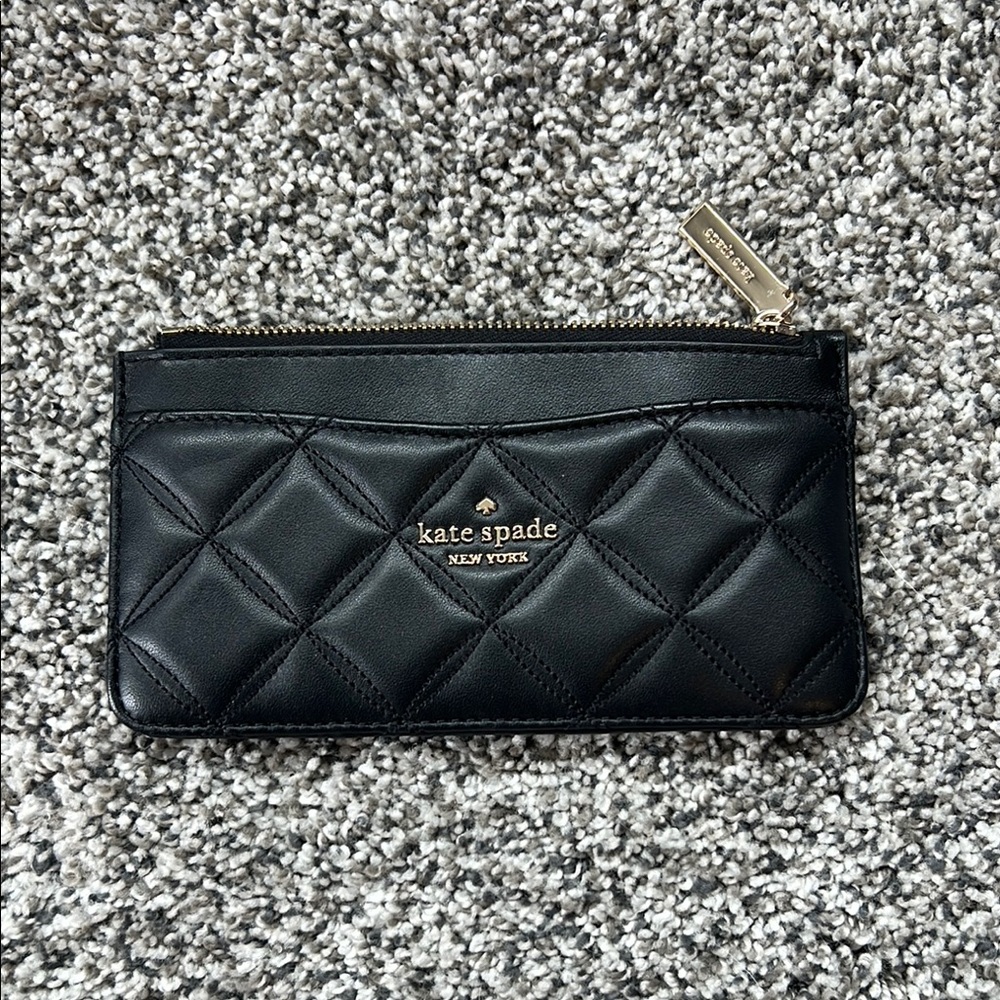 Kate Spade Black Quilted Leather Wallet